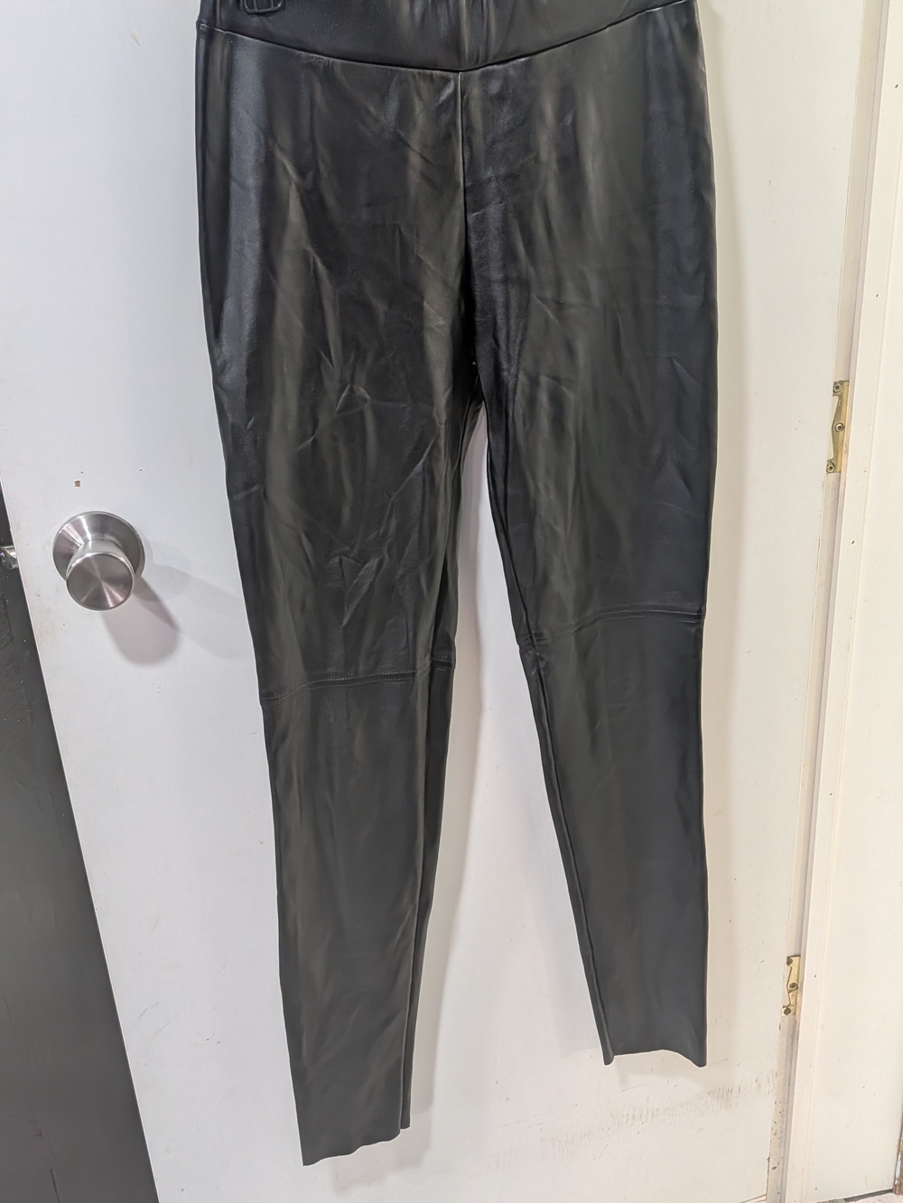 Wolford Black Faux Leather Skinny Pants